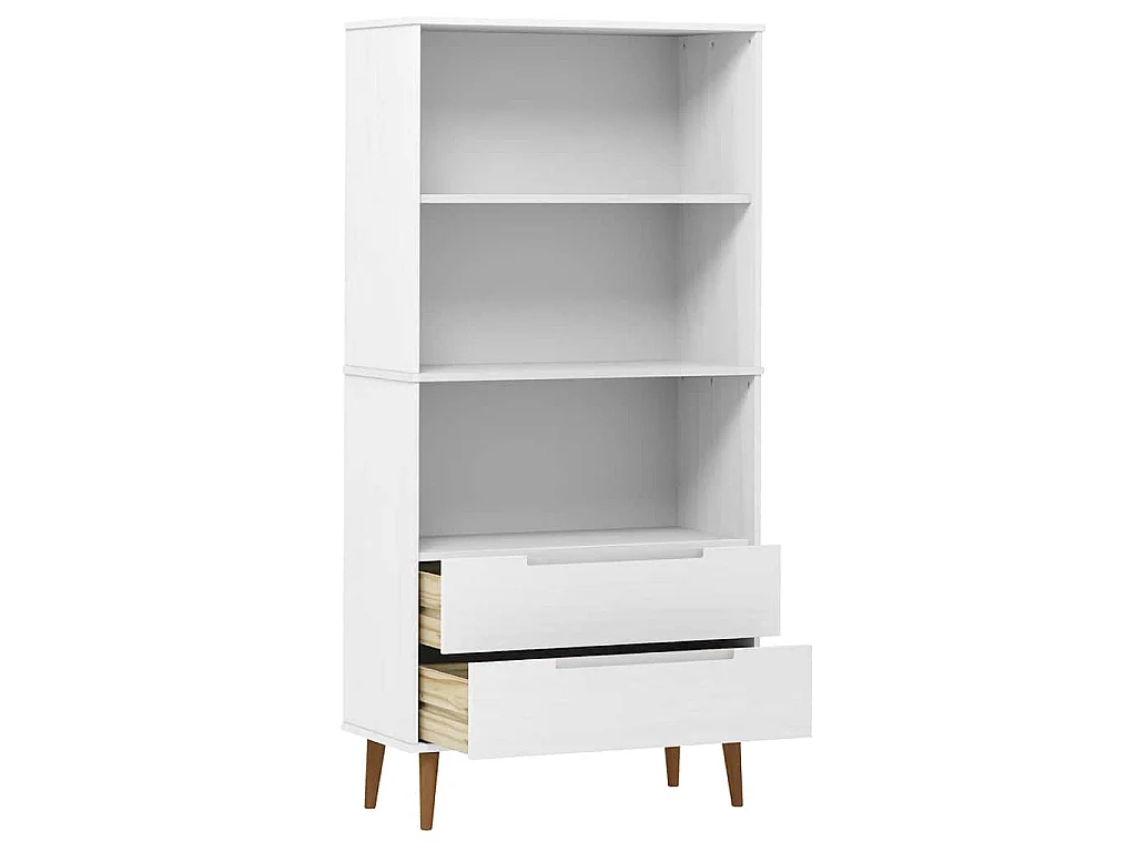 Estante MOLDE 85x35x170,5 cm pinho maciço branco