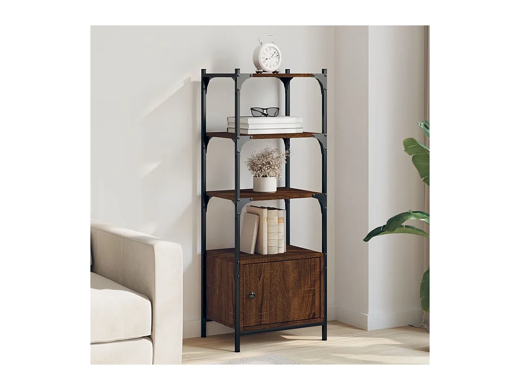 Bücherregal 3 Böden Braun Eichen-Optik 41x30x109,5 cm