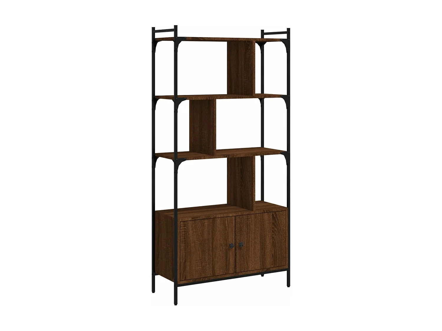 Bibliothèque avec portes chêne marron 76,5x30x154,5 cm