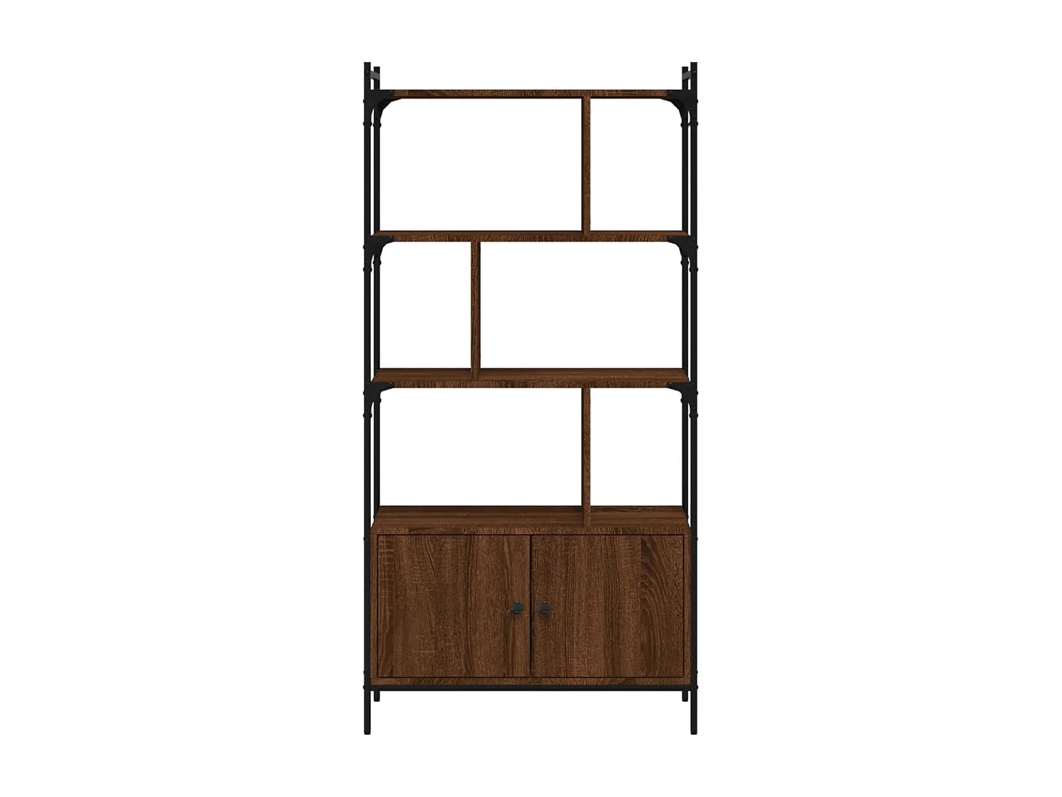 Bibliothèque avec portes chêne marron 76,5x30x154,5 cm