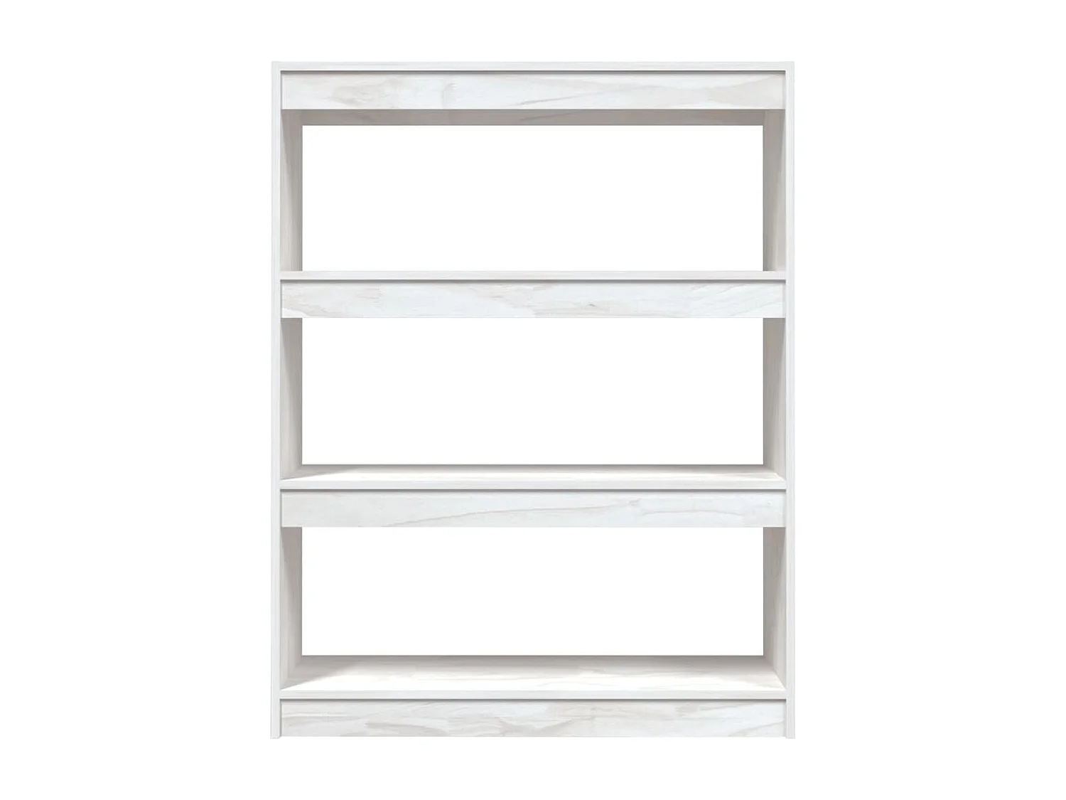 Bücherregal/Raumteiler Weiß 100x30x103 cm Kiefer Massivholz