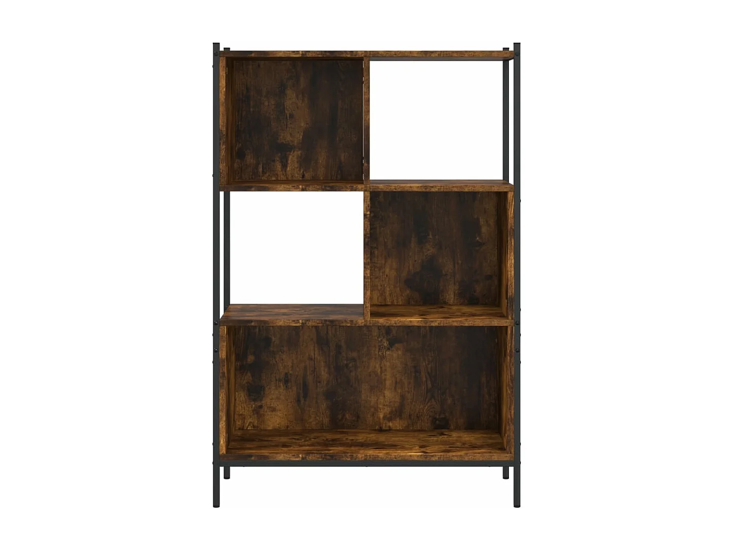 Boekenkast 72x28x109 cm bewerkt hout gerookt eikenkleurig