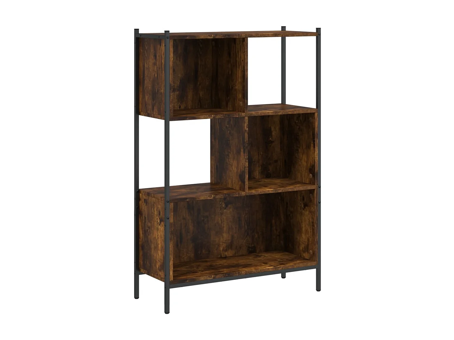 Boekenkast 72x28x109 cm bewerkt hout gerookt eikenkleurig