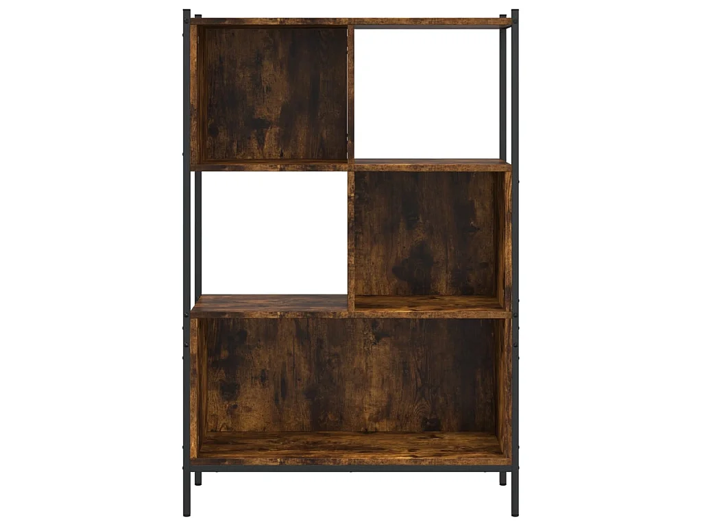Boekenkast 72x28x109 cm bewerkt hout gerookt eikenkleurig