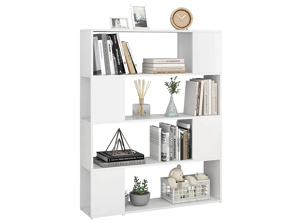 Bibliothèque/Séparateur de pièce Blanc 100x24x124 cm