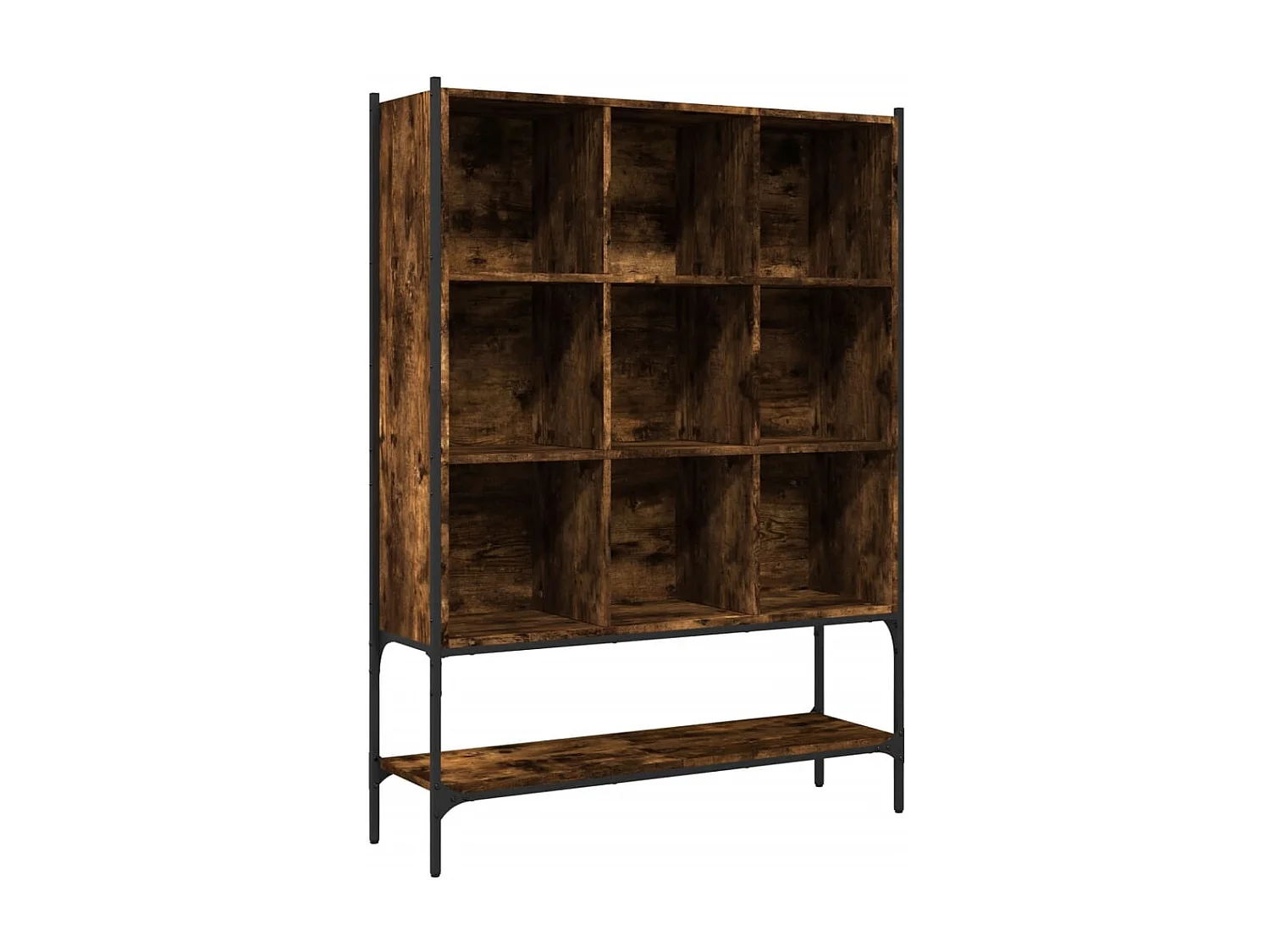 Boekenkast 102x30x141,5 cm bewerkt hout gerookt eikenkleurig