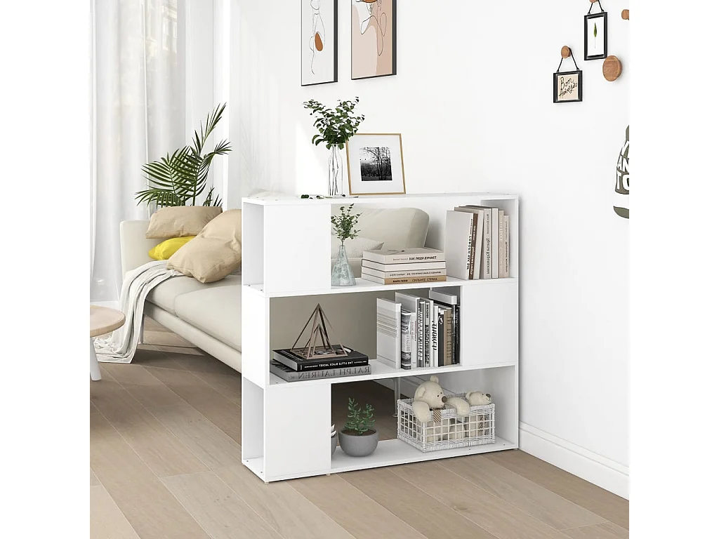 Bibliothèque/Séparateur de pièce Blanc 100x24x94 cm