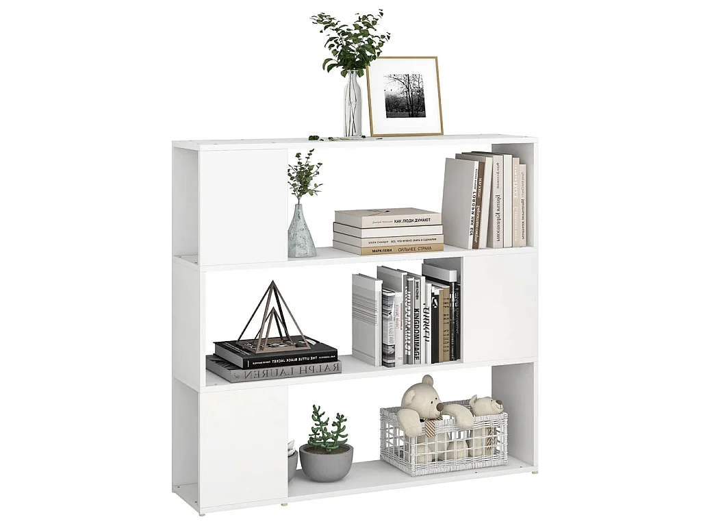 Bibliothèque/Séparateur de pièce Blanc 100x24x94 cm