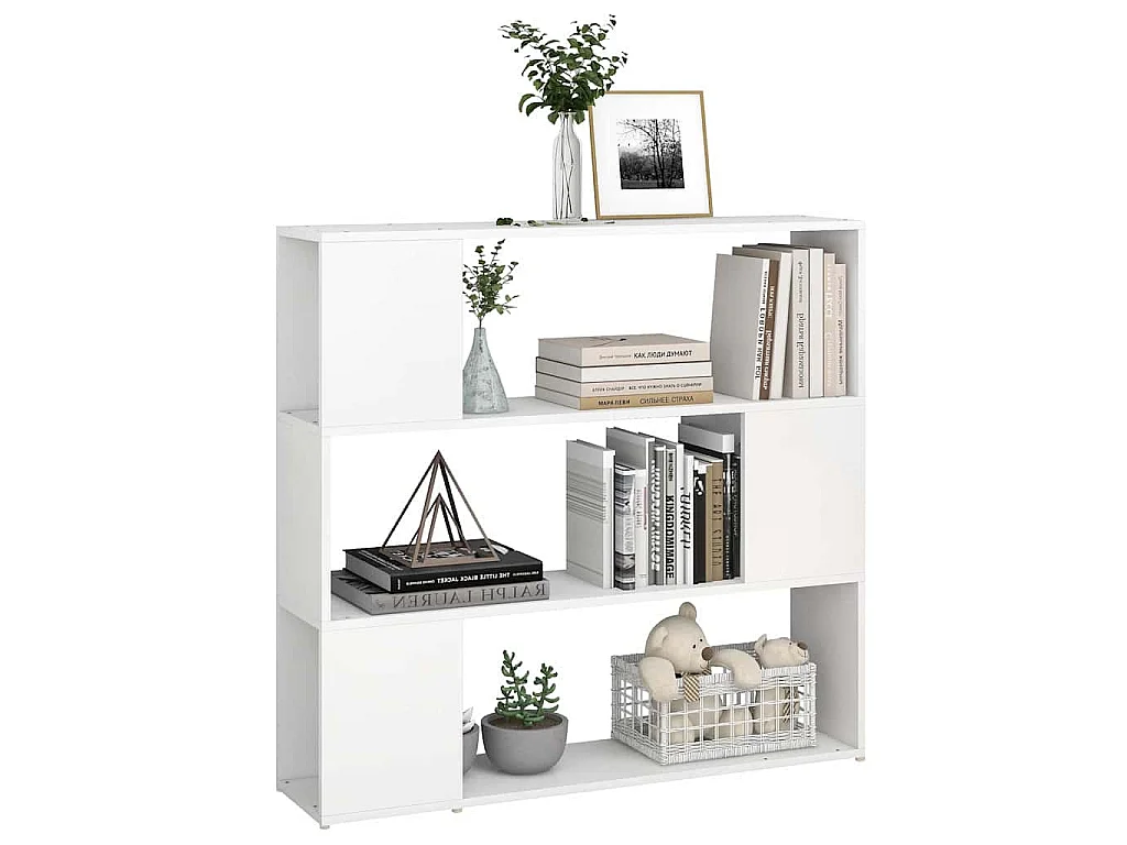 Bibliothèque/Séparateur de pièce Blanc 100x24x94 cm