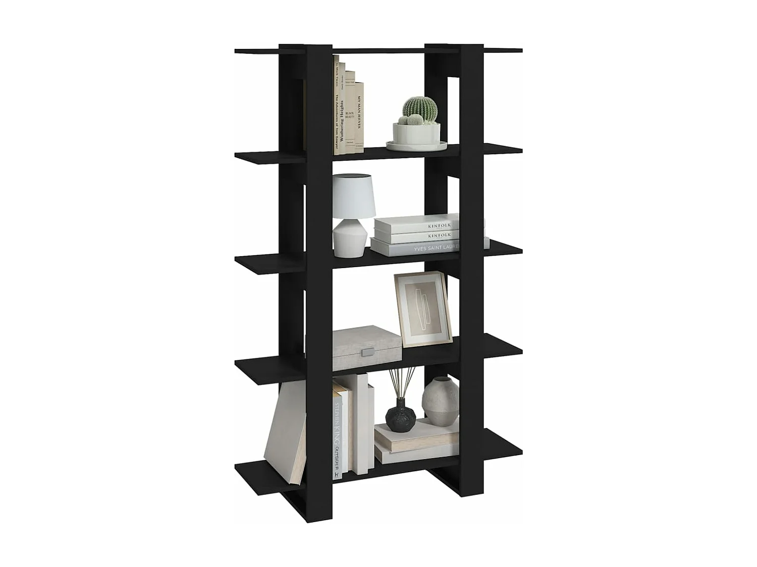 Bücherregal/Raumteiler Schwarz 100x30x160 cm