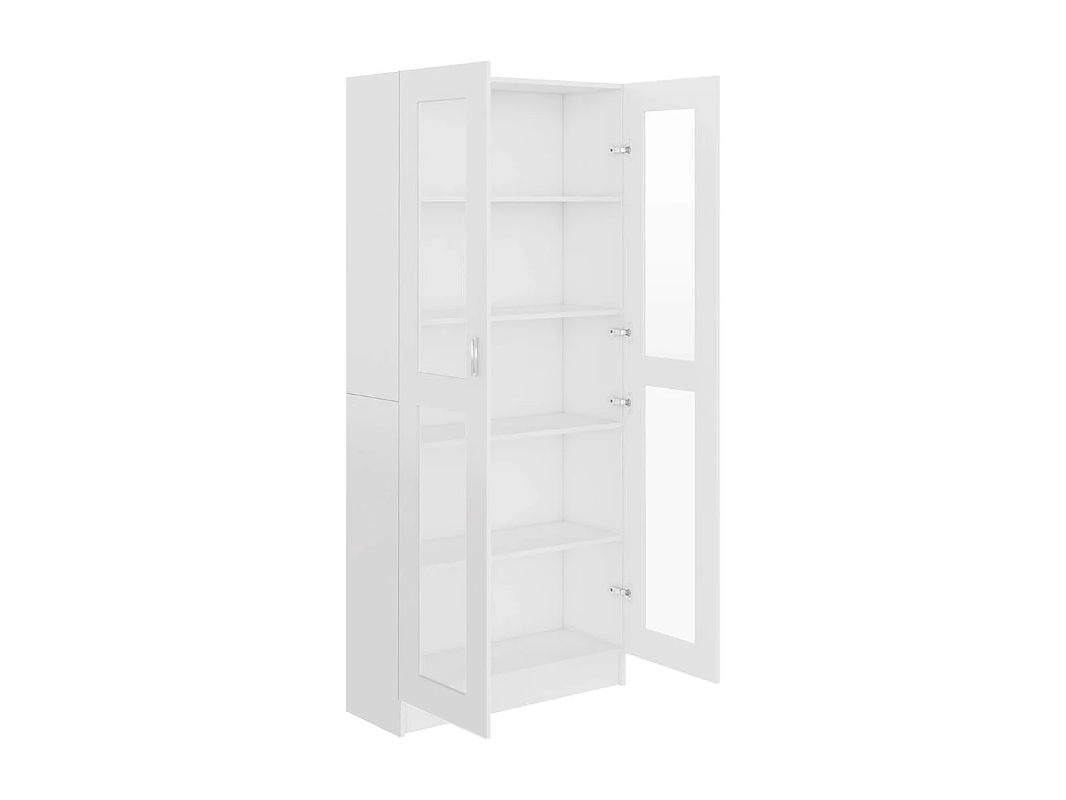 Vitrinenschrank Weiß 82,5x30,5x185,5 cm Holzwerkstoff