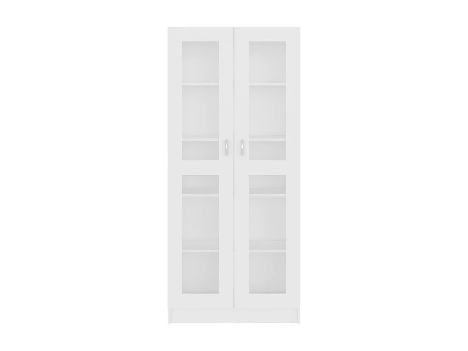 Vitrinenschrank Weiß 82,5x30,5x185,5 cm Holzwerkstoff