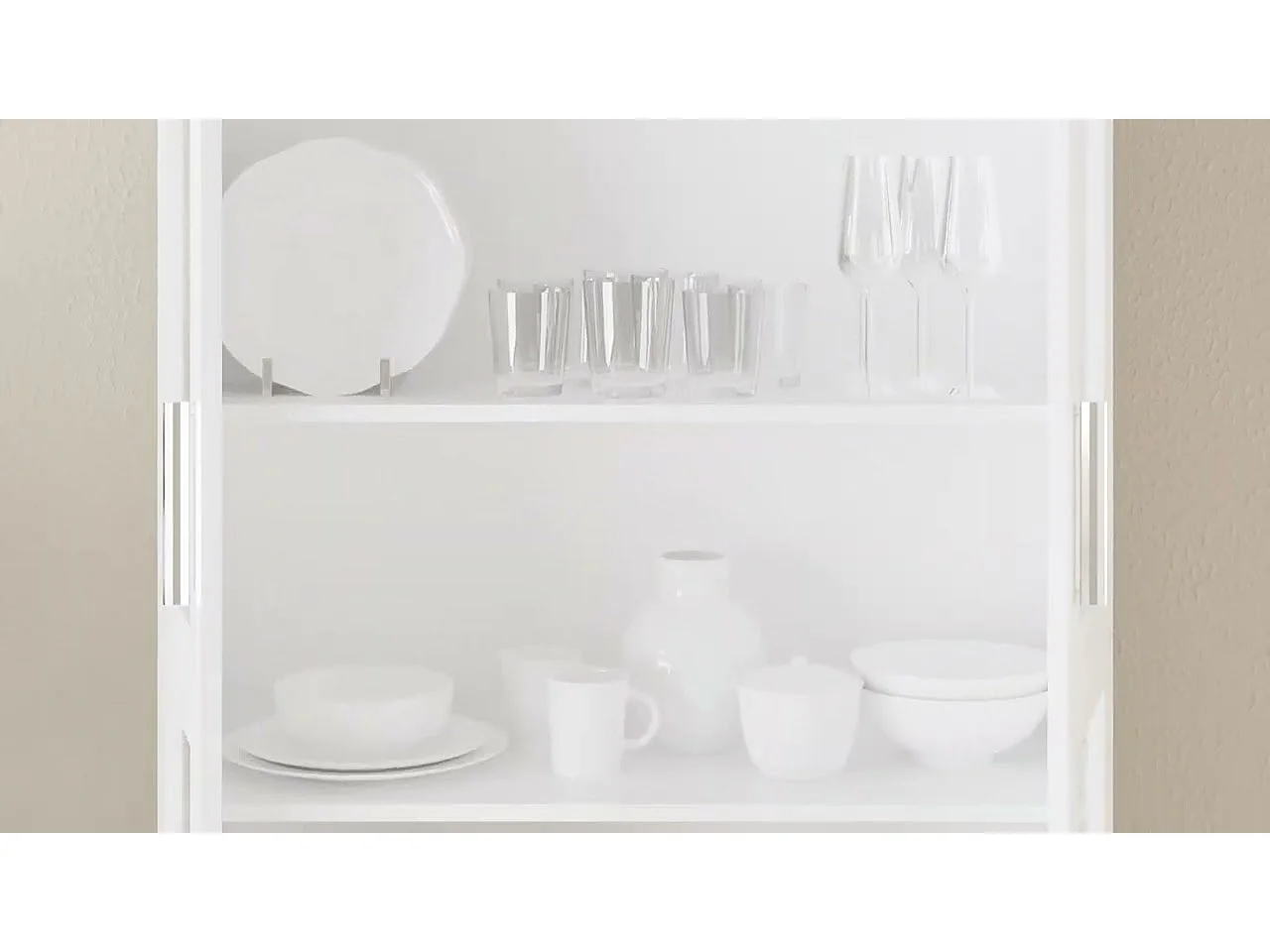 Vitrinekast 82,5x30,5x185 cm bewerkt hout wit