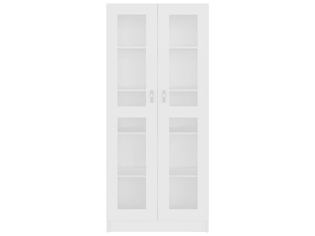 Vitrinekast 82,5x30,5x185 cm bewerkt hout wit