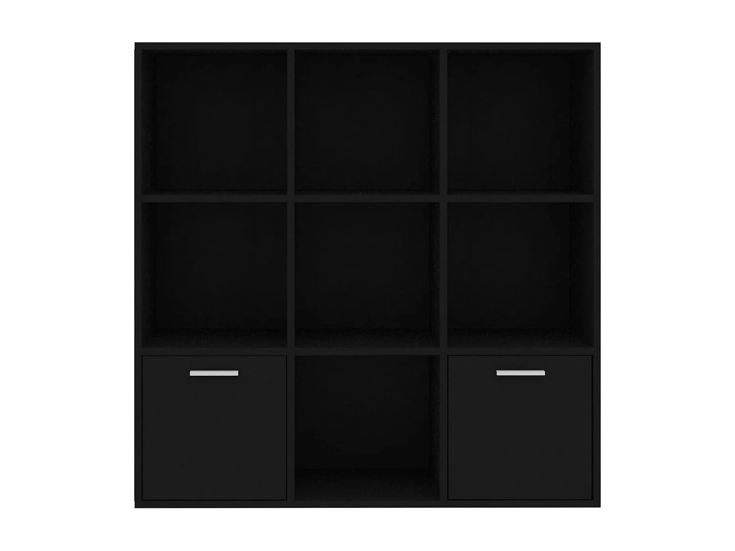 Bücherregal Schwarz 98x30x98 cm Holzwerkstoff