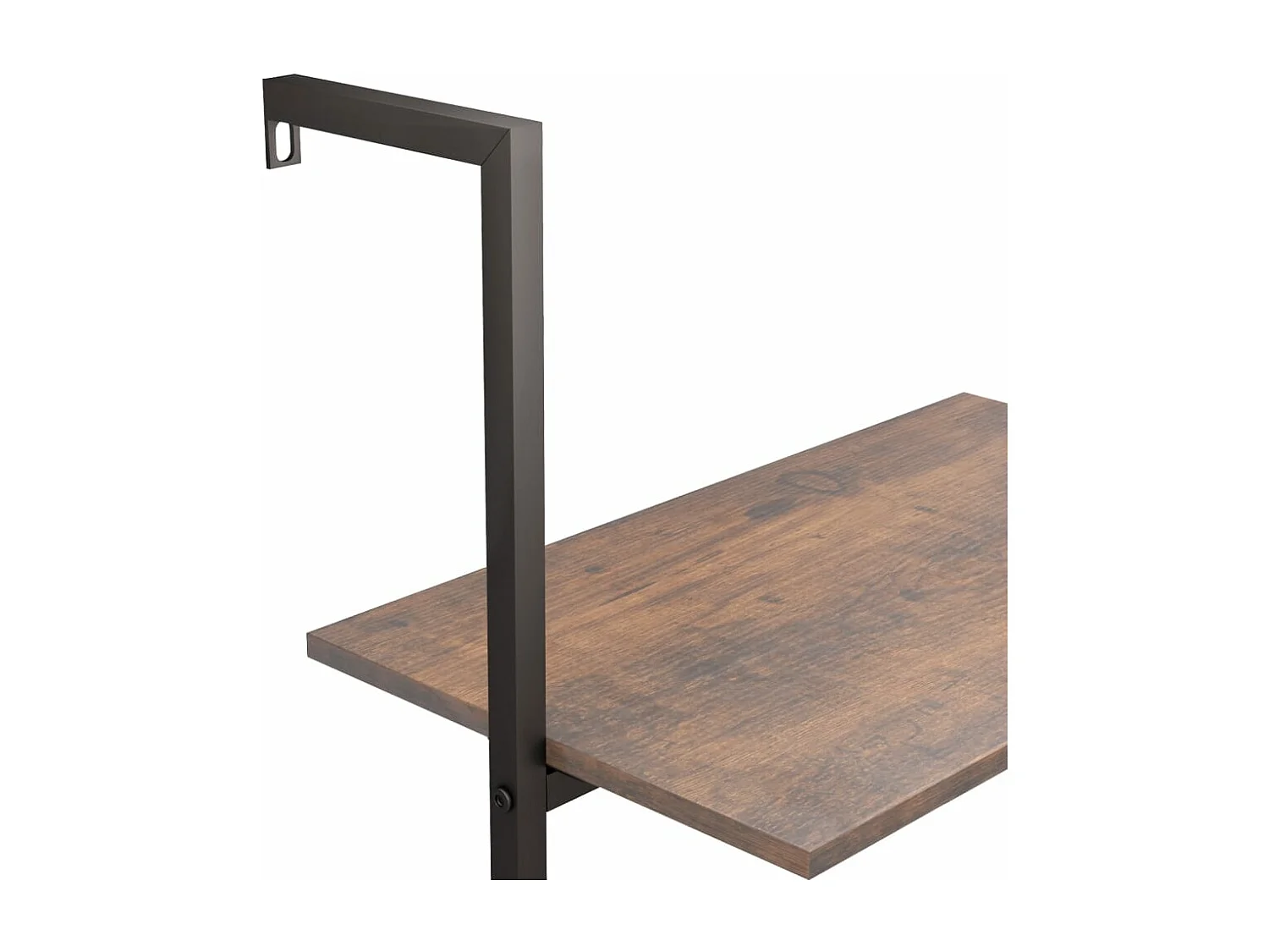 Étagère inclinée à 4 niveaux Marron foncé et noir 64x35x152,5cm