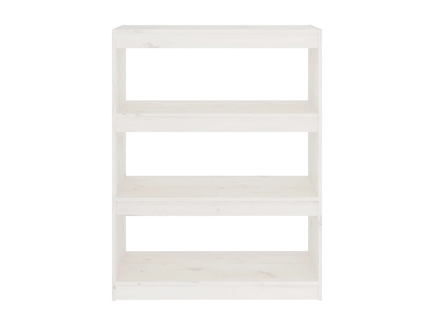 Boekenkast/kamerscherm 80x30x103,5 cm massief grenenhout wit