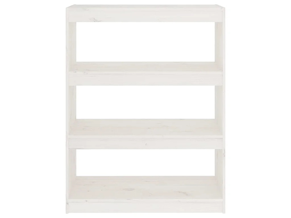 Bücherregal/Raumteiler Weiß 80x30x103,5 cm Massivholz Kiefer