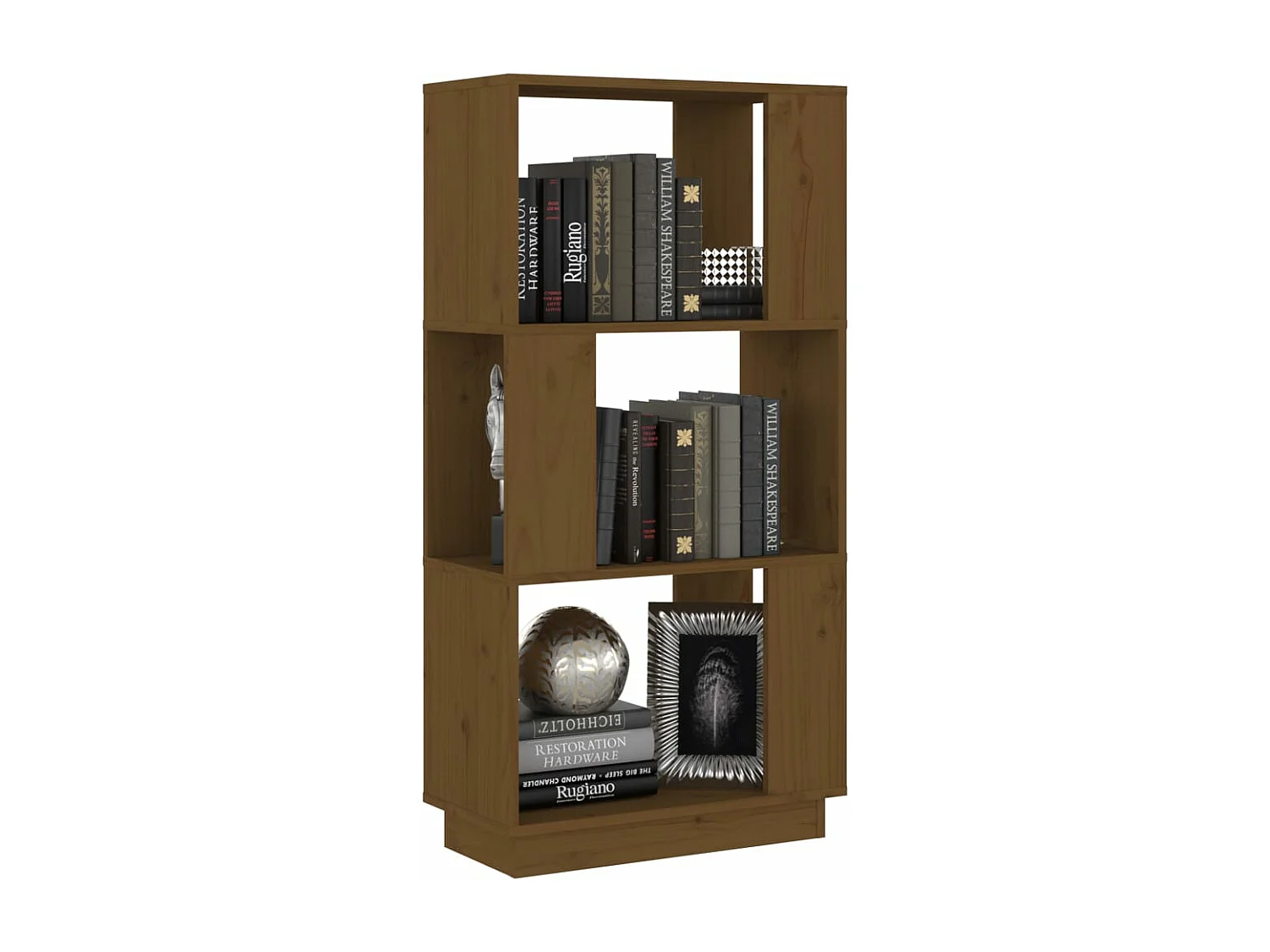 Bibliothèque/Séparateur de pièce Marron miel 51x25x101 cm Pin