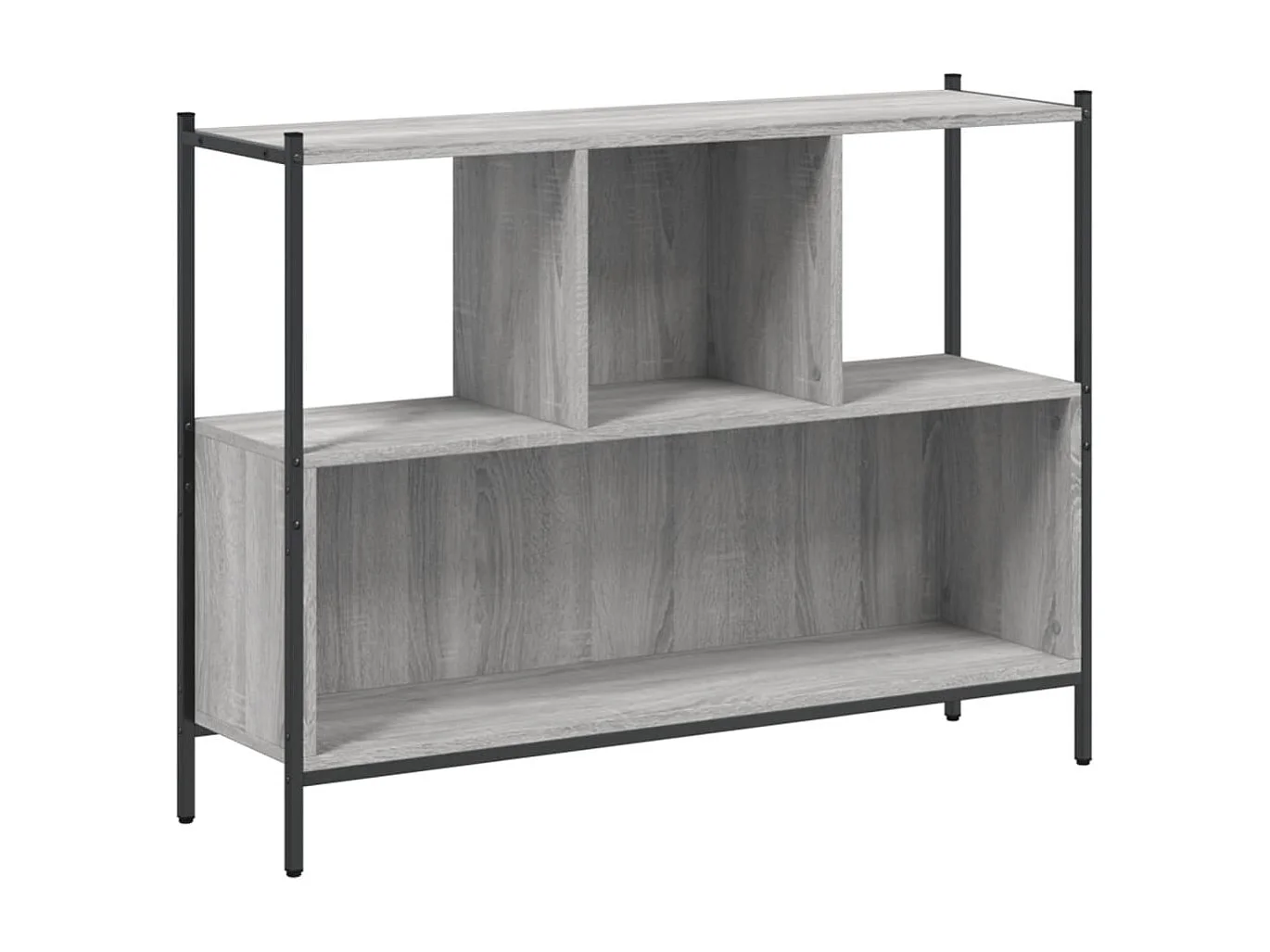 Libreria Grigio Sonoma 102x28x77,5 cm in Legno Multistrato