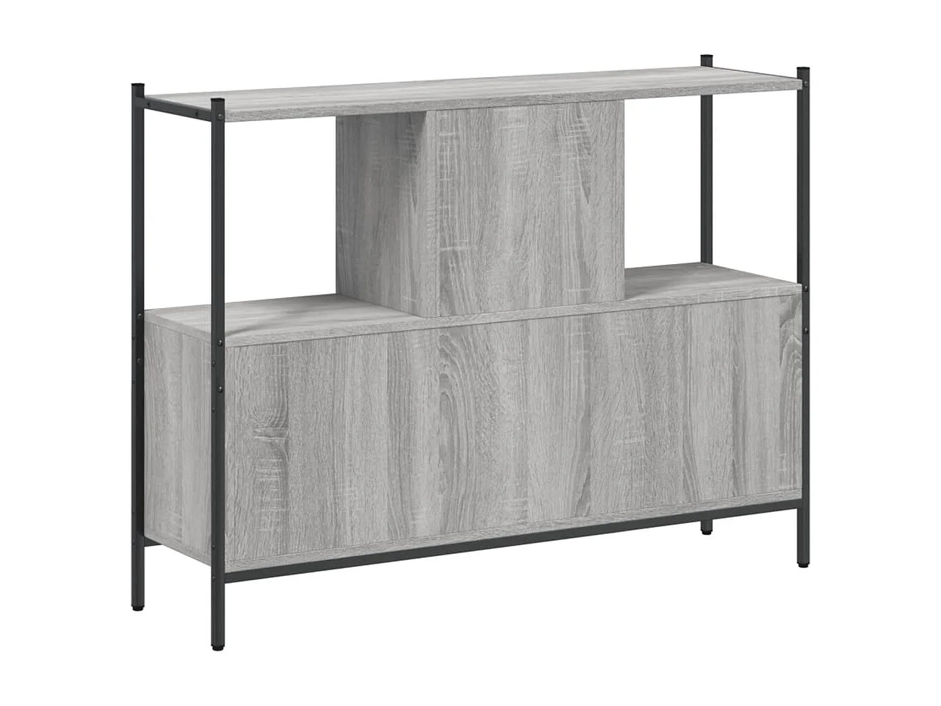 Libreria Grigio Sonoma 102x28x77,5 cm in Legno Multistrato