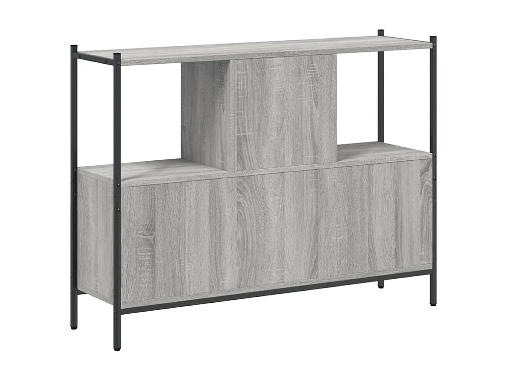 Bibliothèque sonoma gris 102x28x77,5 cm bois d'ingénierie