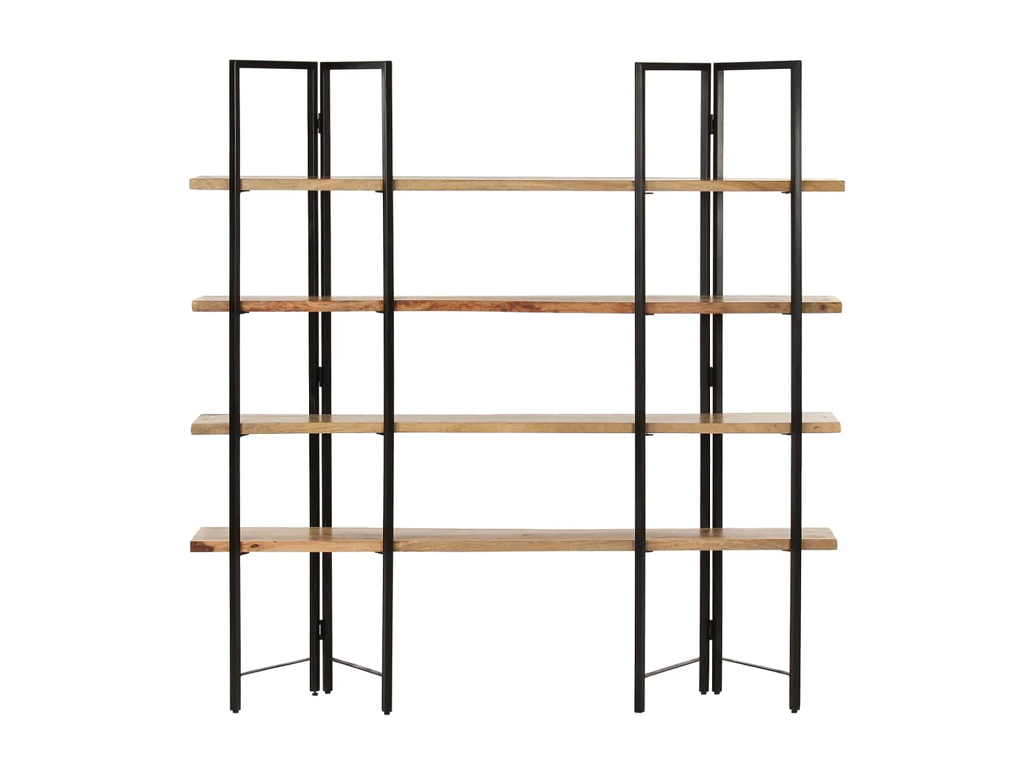 Bücherregal mit 4 Regalböden 160x35x160 cm Mango Massivholz