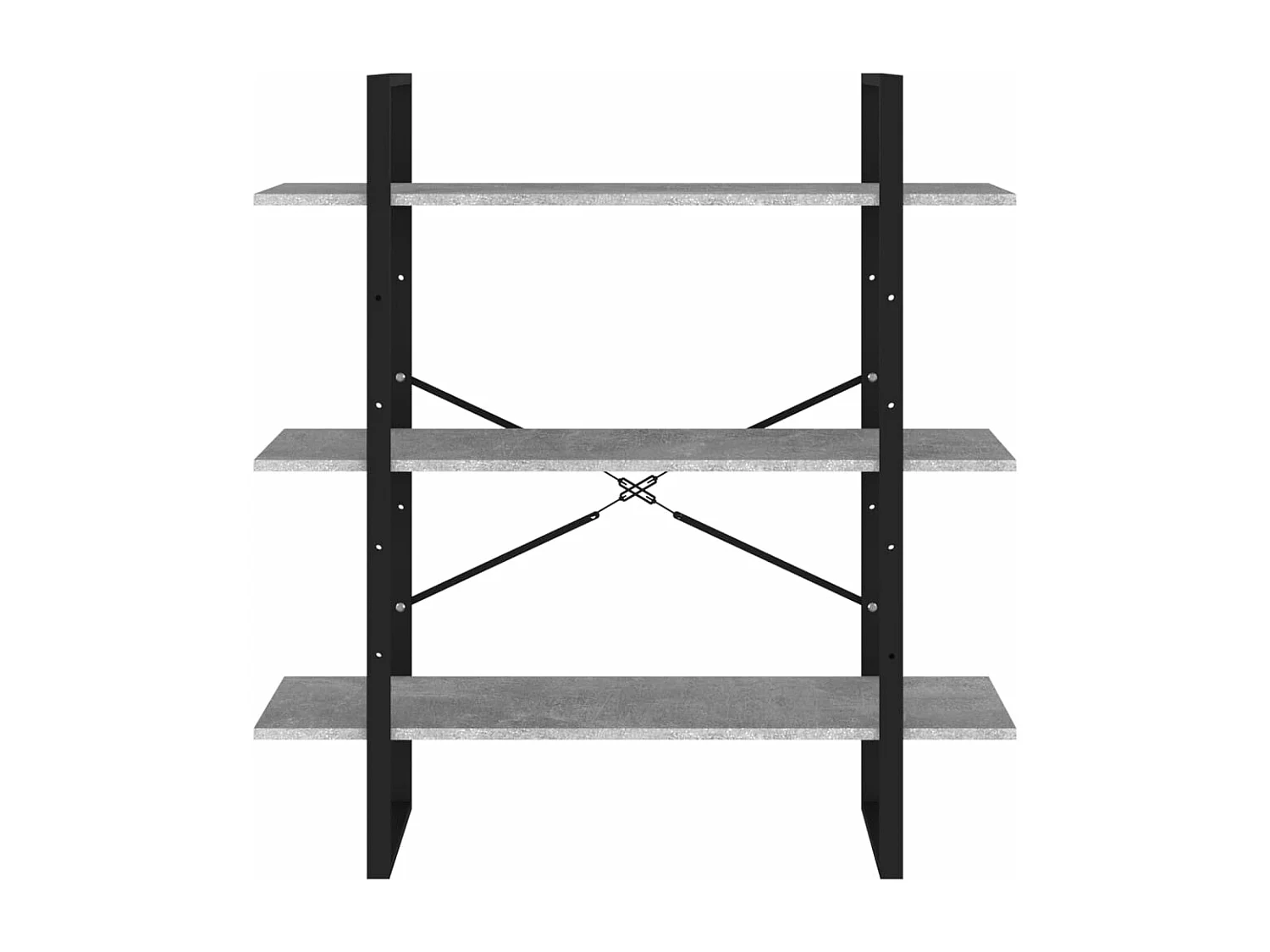 Bibliothèque gris béton 100x30x105 cm bois d'ingénierie