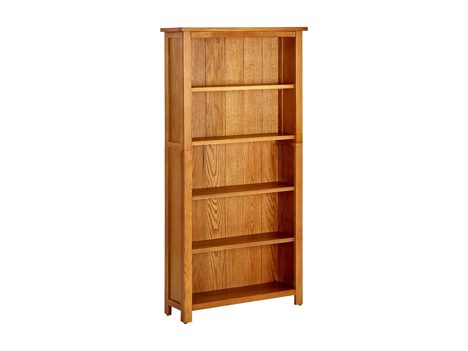 Bibliothèque à 5 étagères 70x22x140 cm Bois de chêne massif