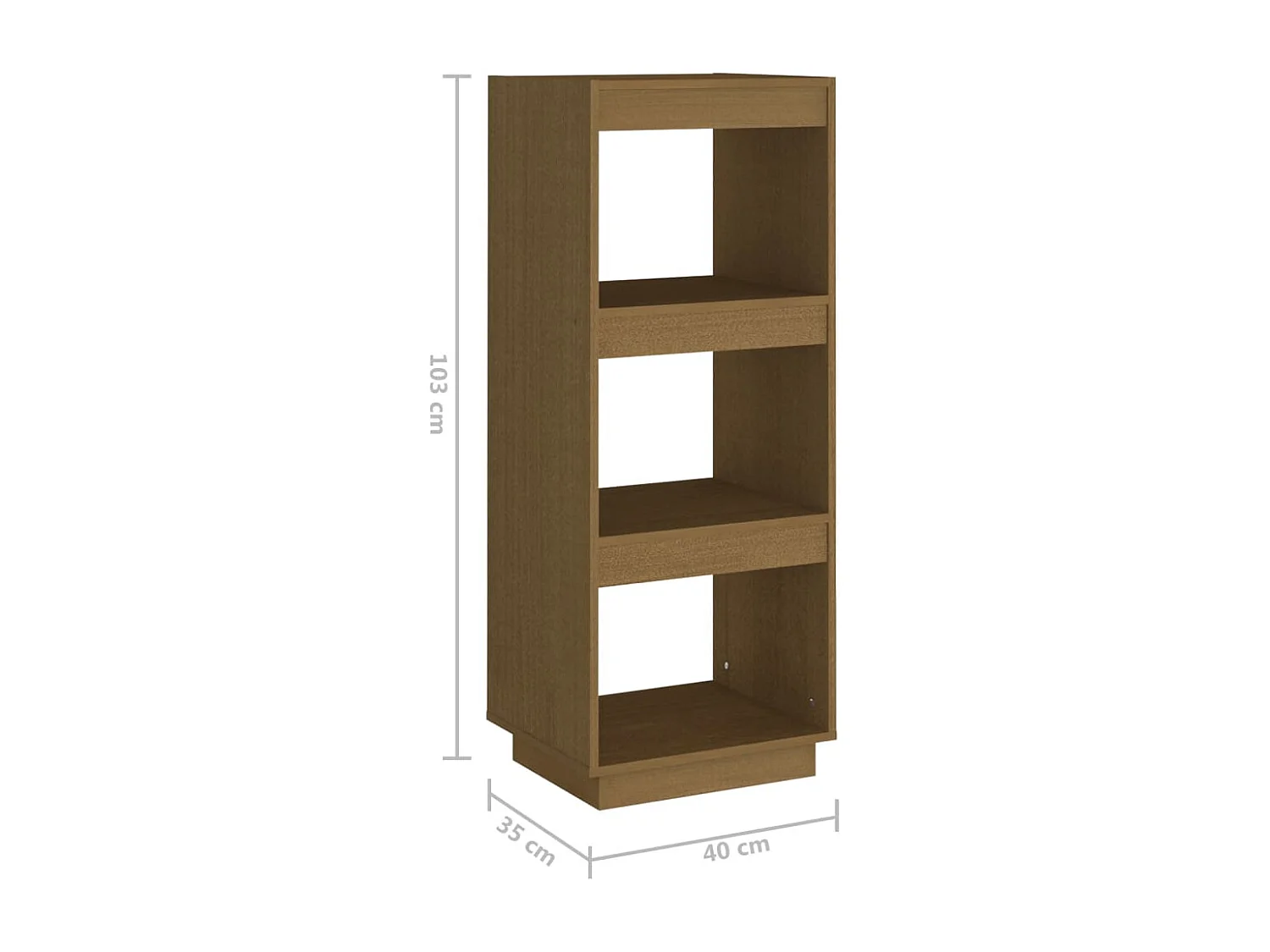 Estantería/divisor de espacios madera pino marrón miel