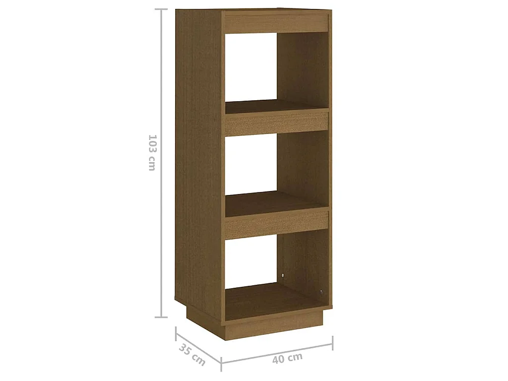 Bibliothèque/Séparateur de pièce Marron miel Bois de pin massif