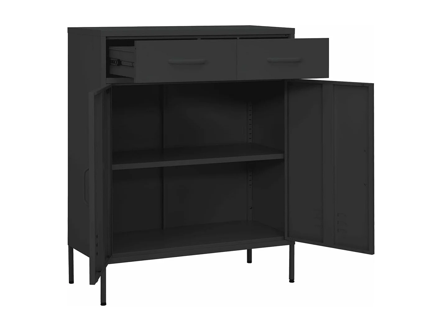 Armoire de rangement Anthracite 80x35x101,5 cm Acier