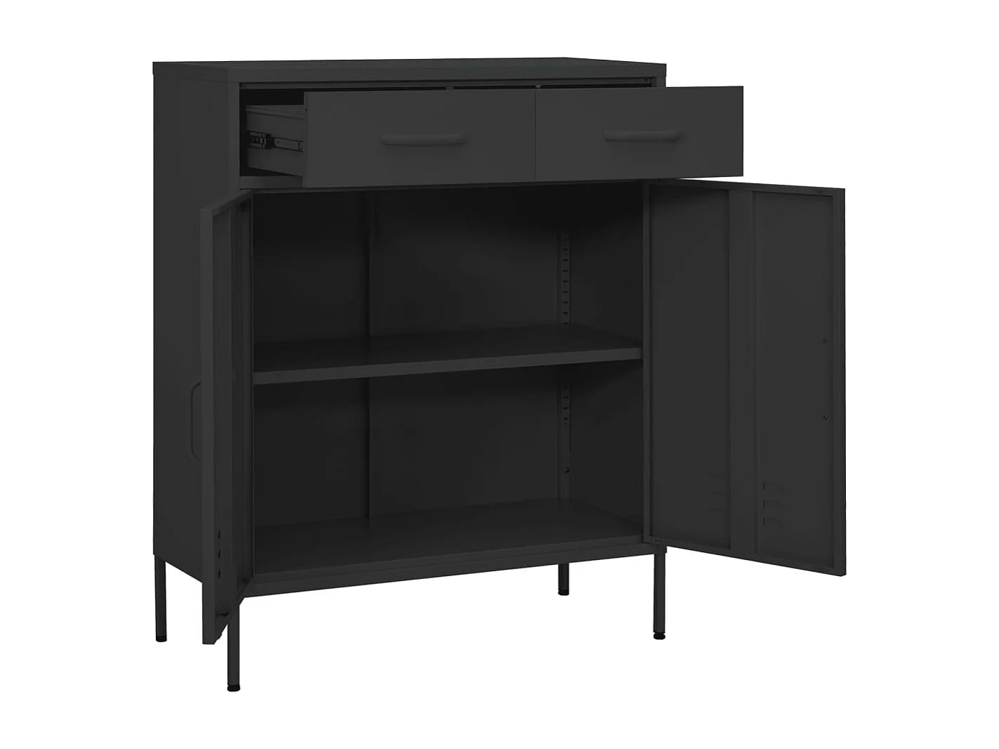 Armadietto Antracite 80x35x101,5 cm in Acciaio