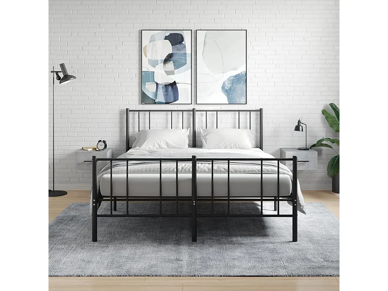 Wand-Nachttische 2 Stk. Betongrau 35x35x20 cm