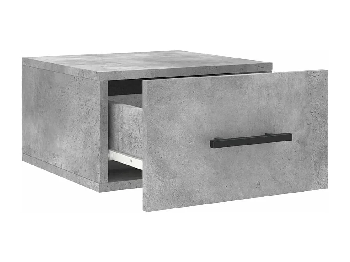 Tables de chevet murales 2 pcs gris béton 35x35x20 cm