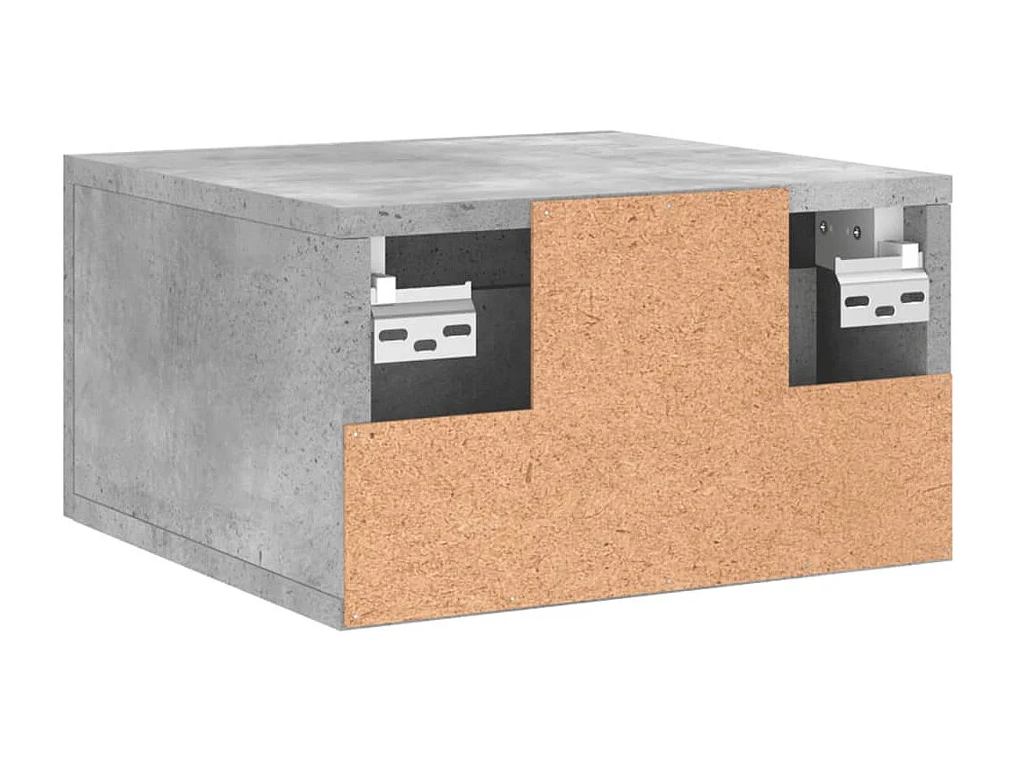 Tables de chevet murales 2 pcs gris béton 35x35x20 cm