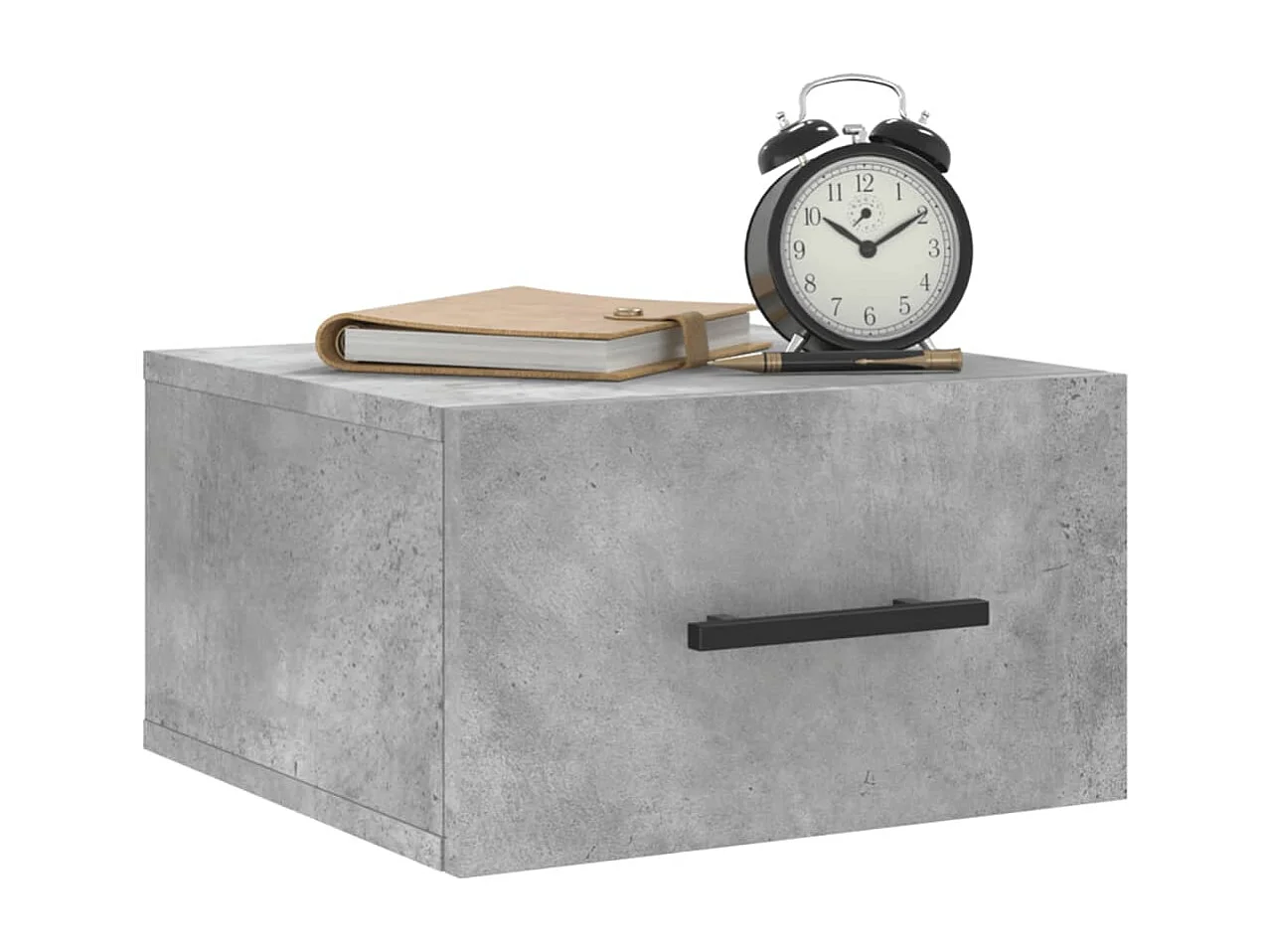 Tables de chevet murales 2 pcs gris béton 35x35x20 cm