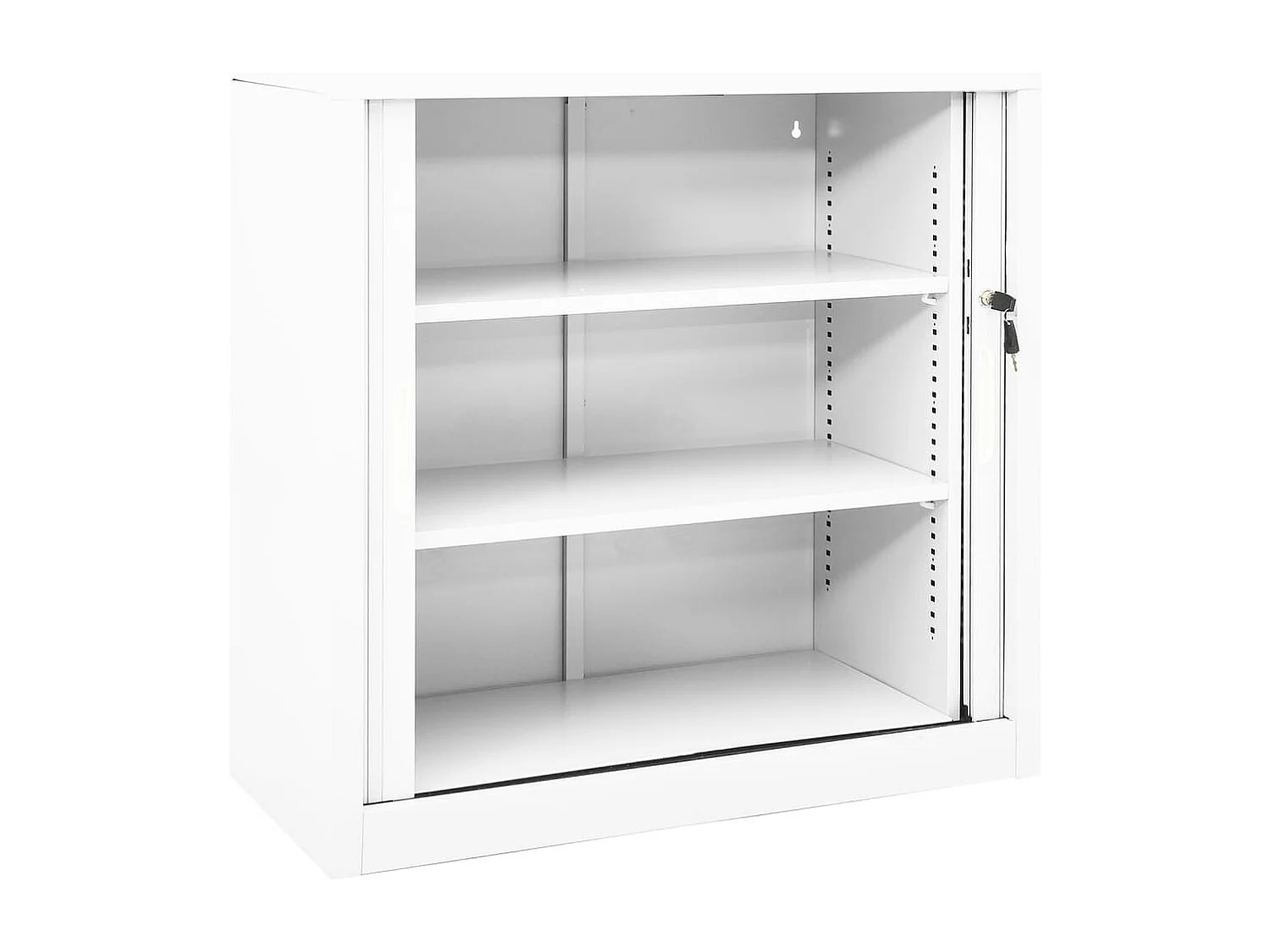 Roldeurkast 90x40x90 cm staal wit