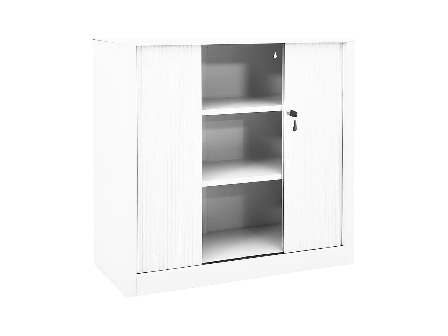 Roldeurkast 90x40x90 cm staal wit
