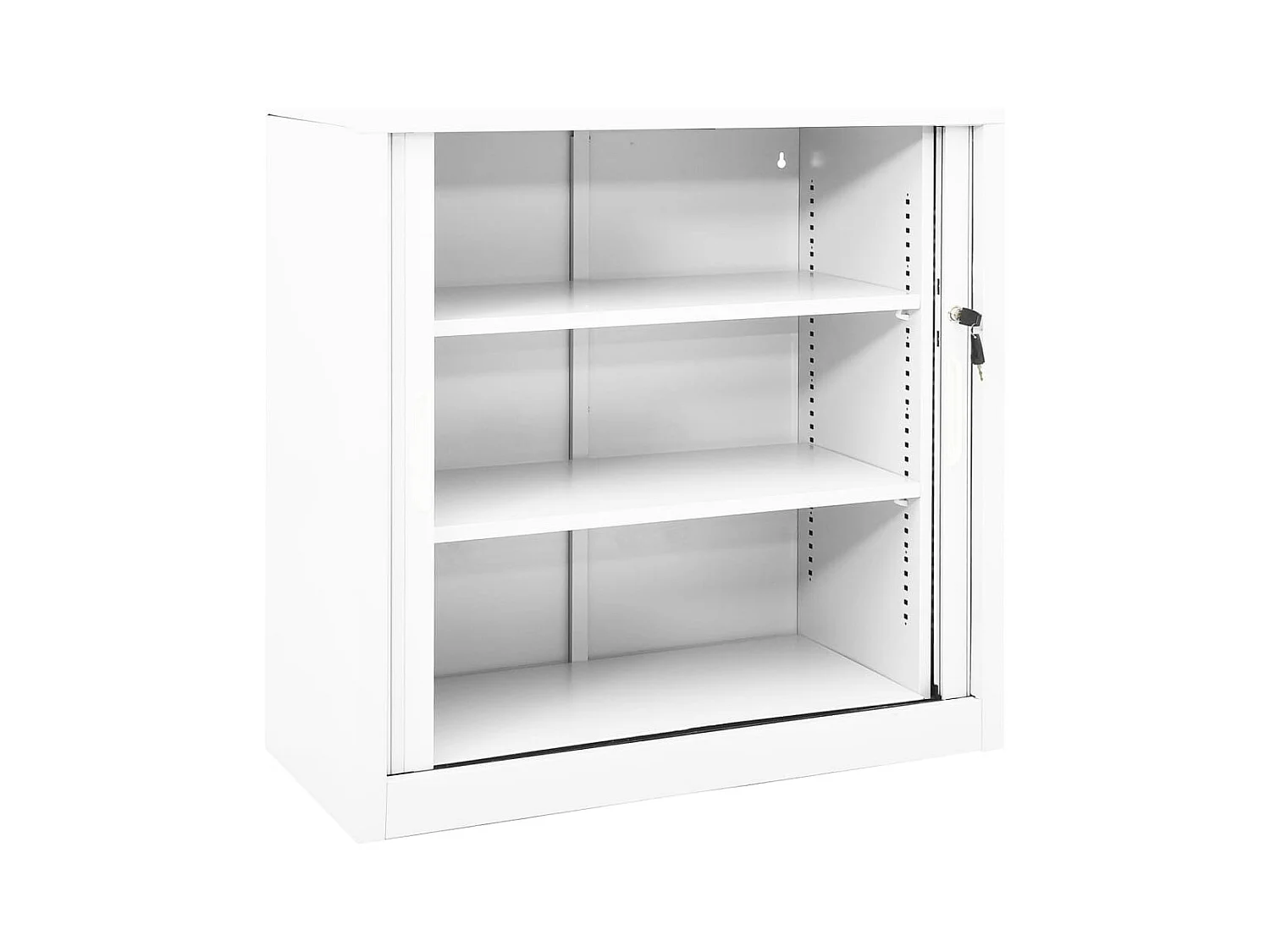 Roldeurkast 90x40x90 cm staal wit