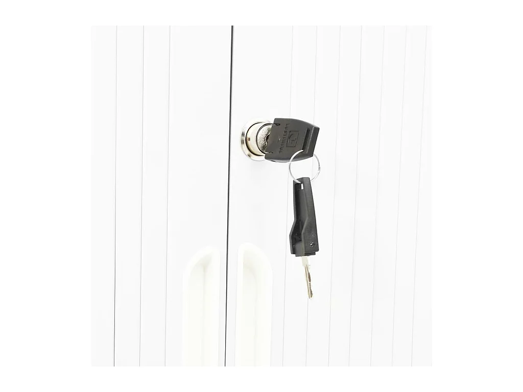 Roldeurkast 90x40x90 cm staal wit