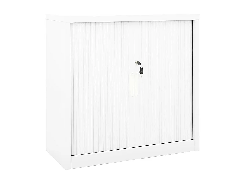 Armoire à portes coulissantes Blanc 90x40x90 cm Acier
