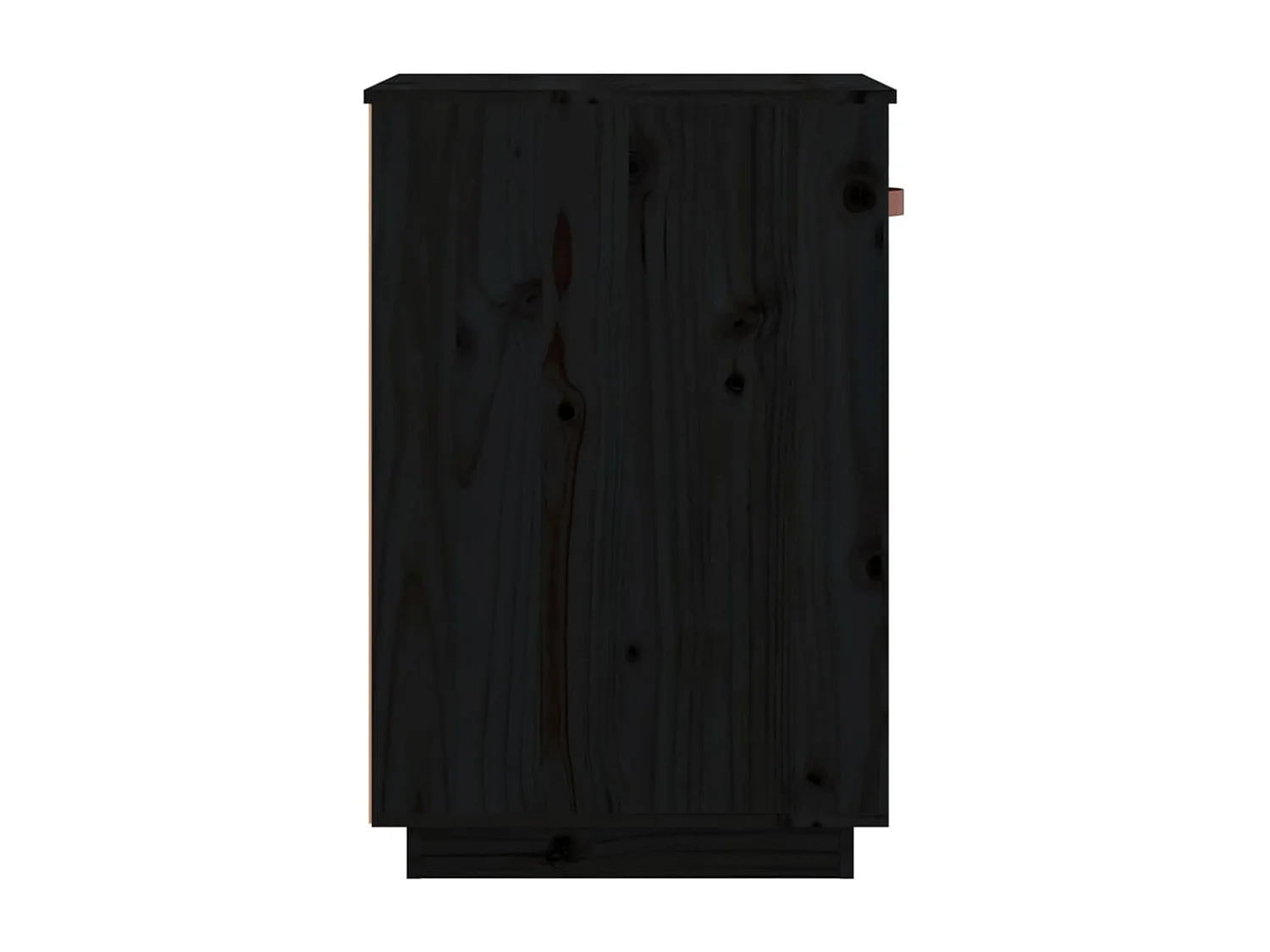 Armário de secretária 40x50x75 cm madeira de pinho maciça preto