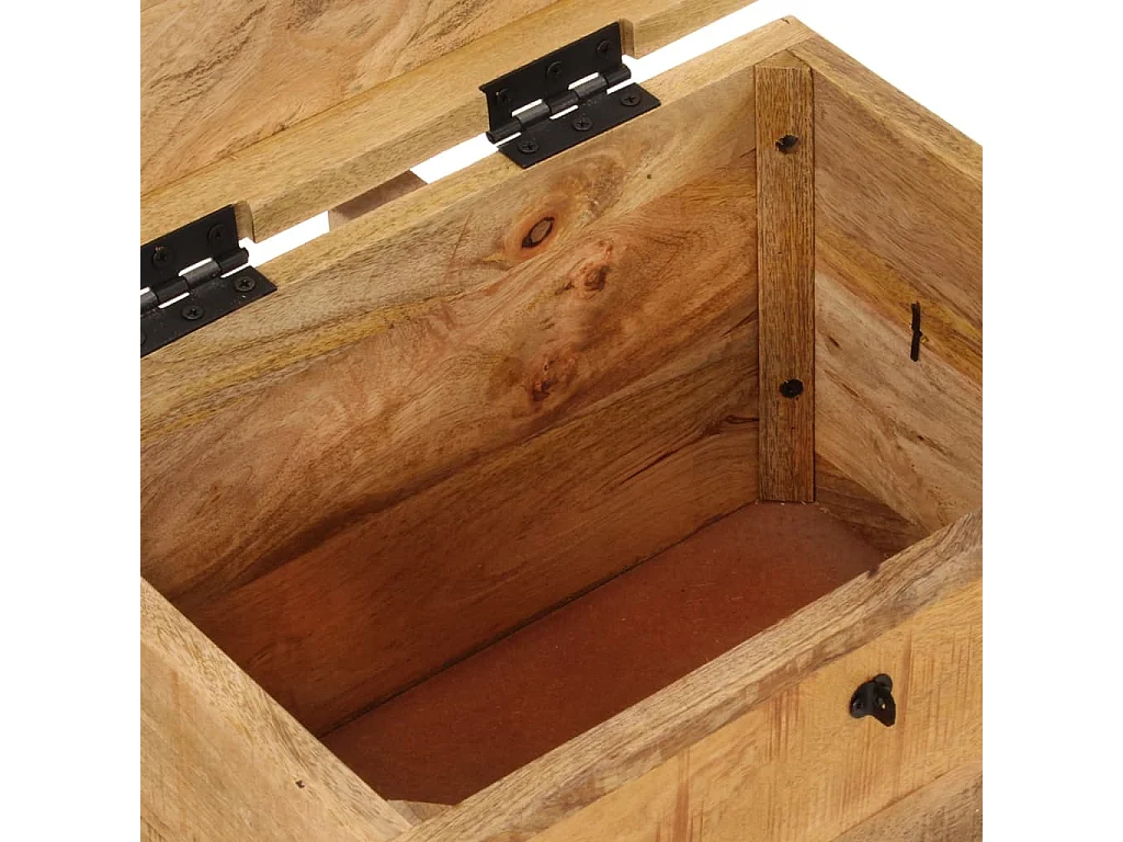 Opbergbox 39x28x31 cm massief mangohout
