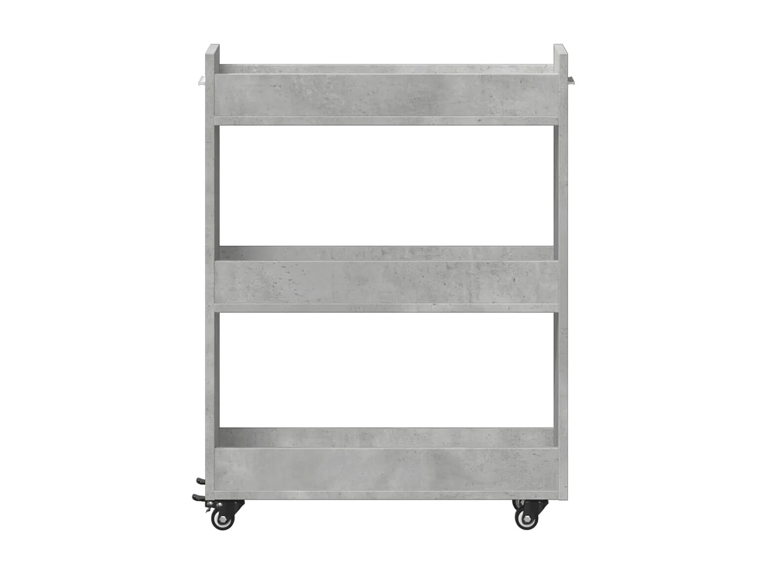 Kast met wieltjes 60x22x79 bewerkt hout betongrijs