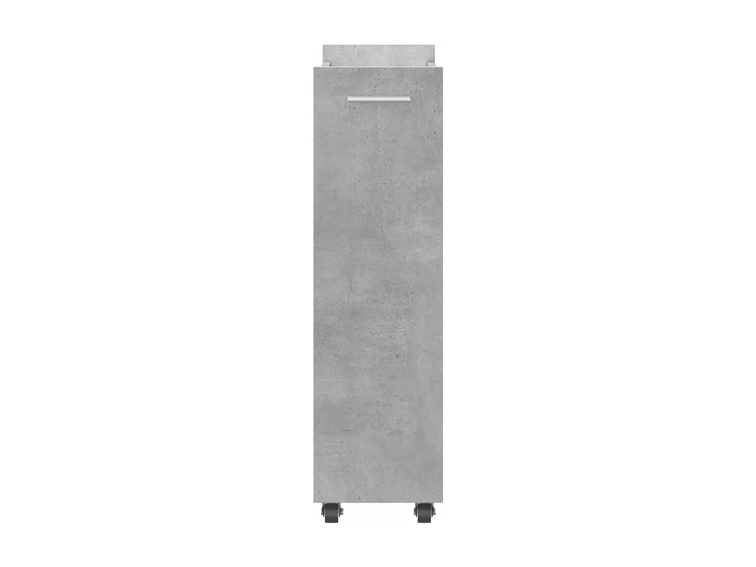 Kast met wieltjes 60x22x79 bewerkt hout betongrijs