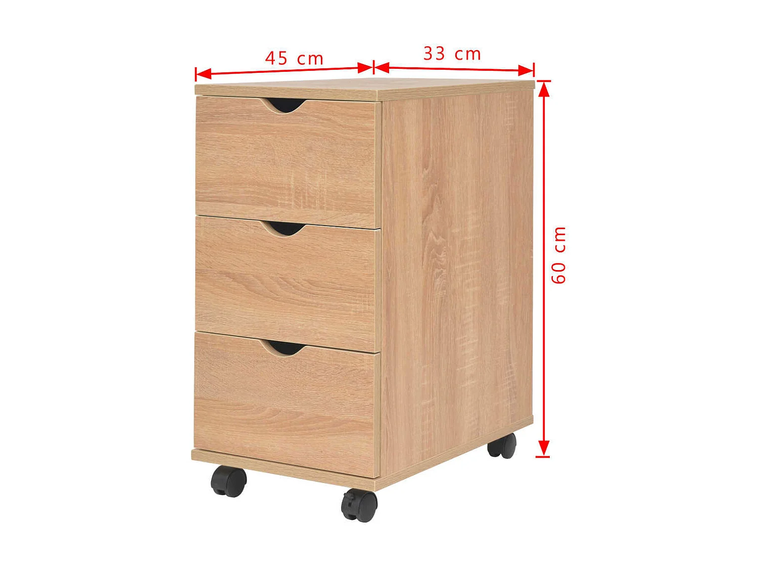 Ladekast 33x45x60 cm eikenkleur