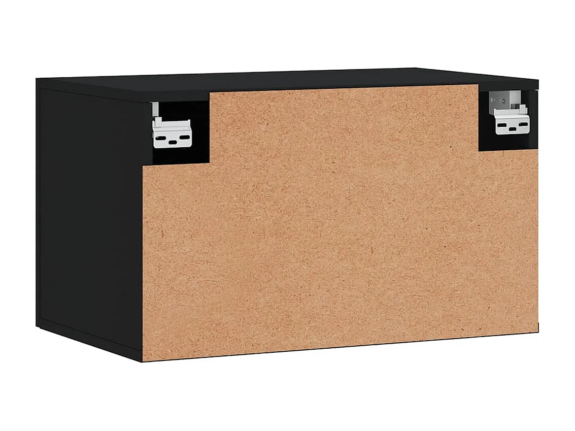 Armoire murale Noir 60x36,5x35 cm Bois d'ingénierie