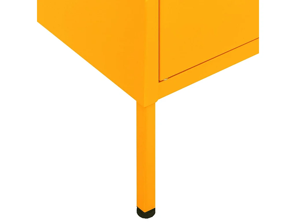 Armário de arrumação aço 80x35x101,5 cm amarelo mostarda