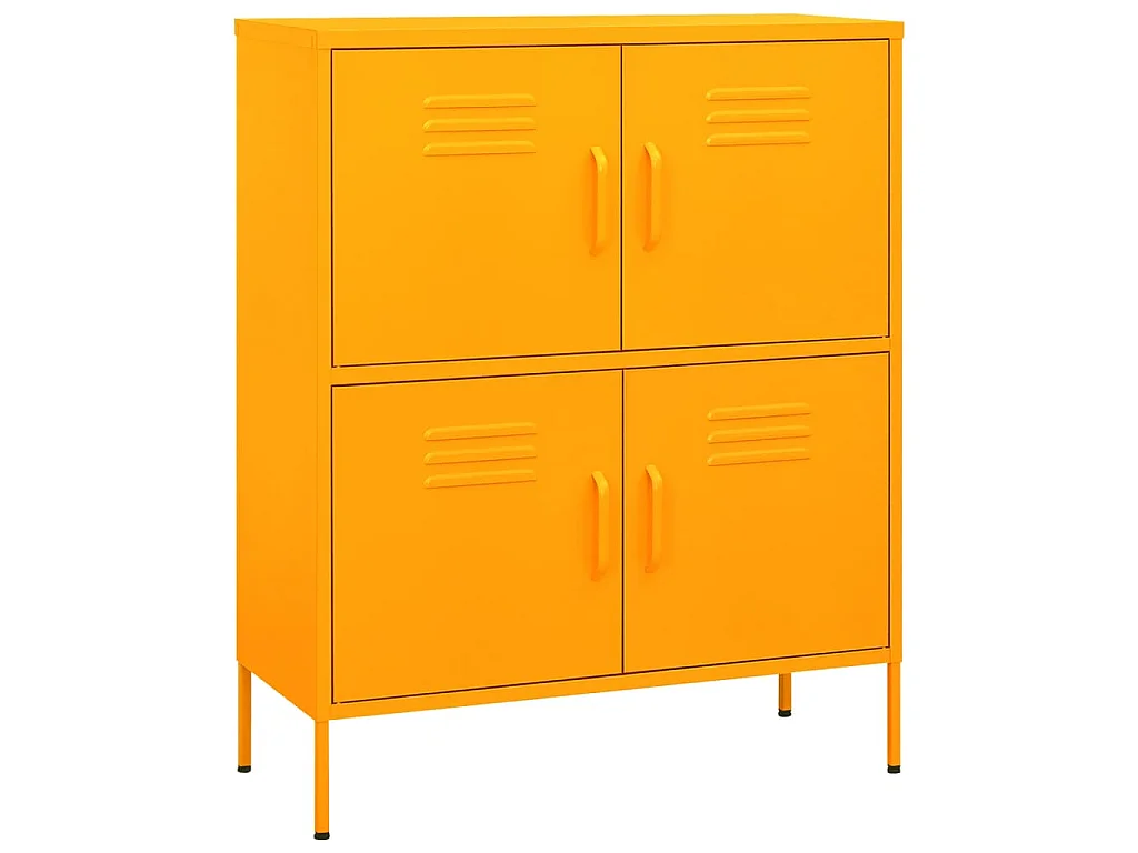 Armoire de rangement Jaune moutarde 80x35x101,5 cm Acier